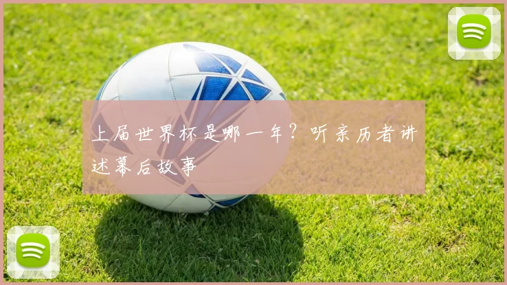 上届世界杯是哪一年？听亲历者讲述幕后故事