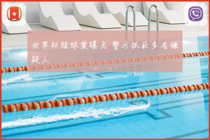 世界杯赌球案曝光 警方抓获多名嫌疑人